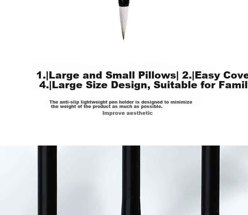 Rongbaozhai Calligraphy Brush, Mixed Hair Soft Brush for Calligraphy Practice in Large, Medium And Small Regular Script, Four Treasures of The Study, Chinese Painting Copybook, for Adult Beginners And Students, Beginner Mixed Hair - Small 6
