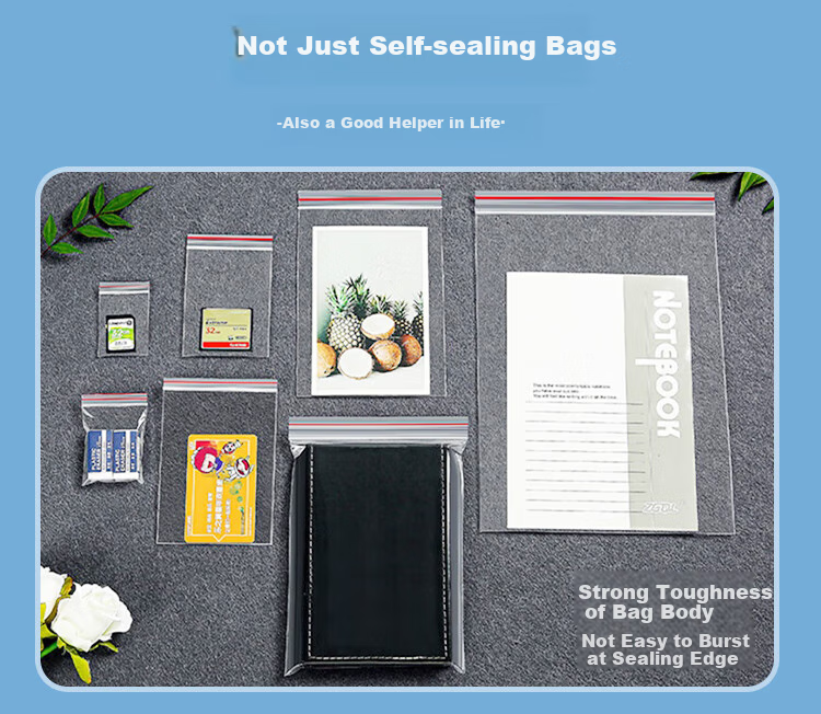 Dengbi Food-Grade PE Self-Sealing Bags [Thickened 10 Microns], No. 1, 5*7cm/500 Pieces, Waterproof Transparent Sealing Bags with Zipper 4