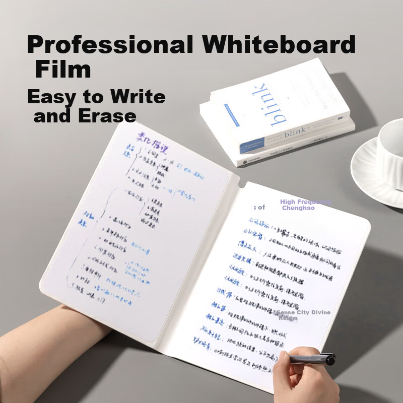 Deli Foldable Whiteboard Notebook, Portable Handheld Journal, Writing Pad for Home And Desktop Use, Memo Pad, Office Planner Board, White, 242*172mm, MQ136