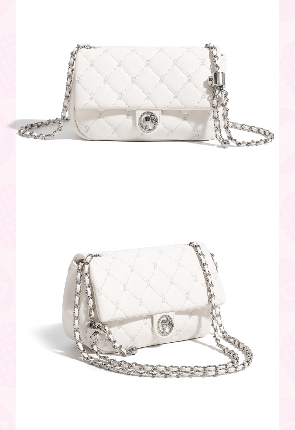 Barbie Women's Bag Luxury 2026 New Small Chanel Style Quilted Commuter Crossbody Shoulder Bag Birthday Valentine's Gift 7