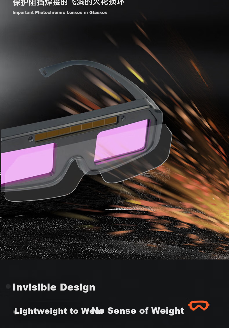 Leyoubaiyi Automatic Darkening Welding Glasses for Welders, Specialized Anti-Glare Arc Eye Protection Goggles with Color-Changing Lenses 5