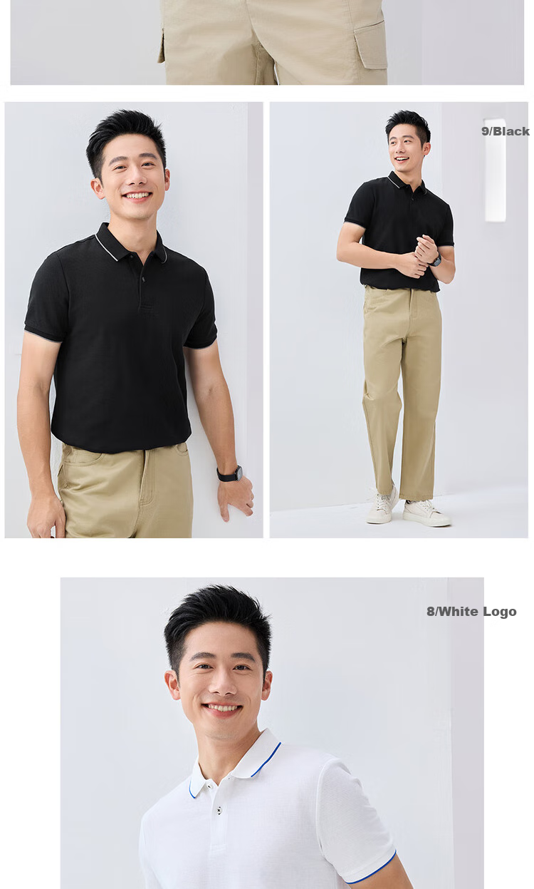 Giordano Polo Shirt for Men, Honeycomb Mesh Pique Fabric, Men's Collared Top Polo Shirt Short Sleeve 01011425 13