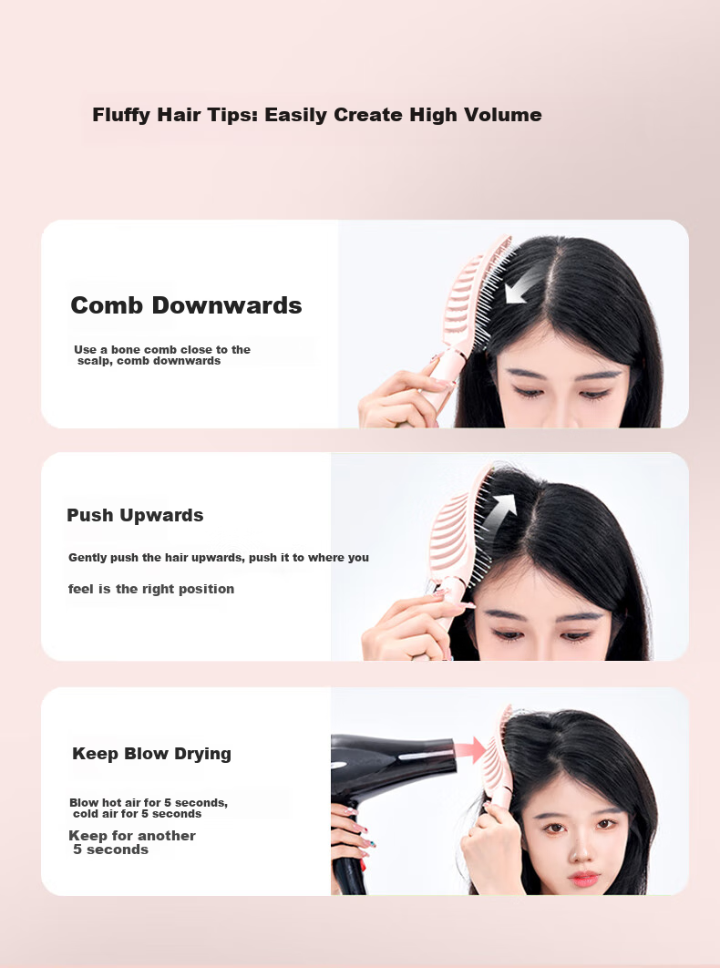 Baoshi Comb for Women, Self-Cleaning Massage Comb, Spine-Relieving Comb, Volumizing Comb, High Crown Long Hair Comb, Anti-Tangling Styling Tool, Hair Beauty And Styling Tool 8