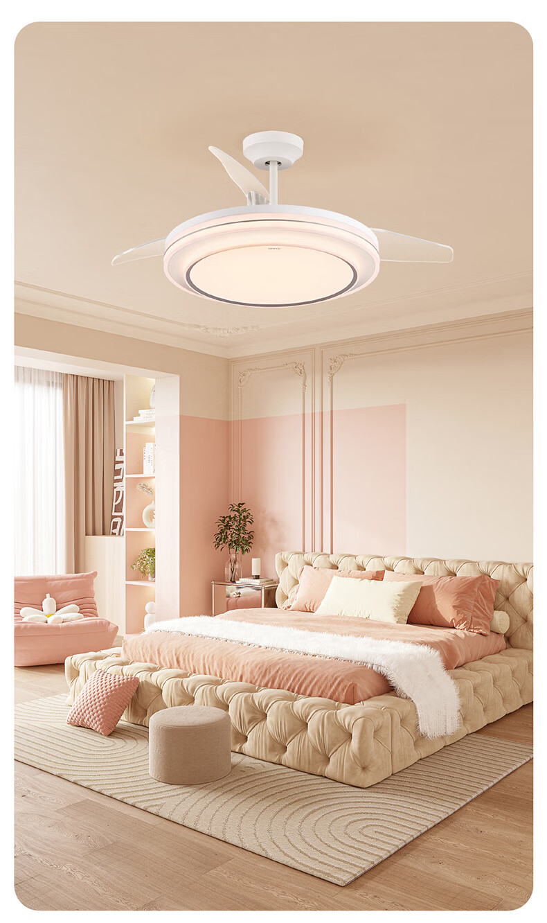 OPPLE Fan Light, Ceiling Fan Light with Remote Control, Integrated LED Lighting, Ra95, Dining Room And Bedroom Light, Kitchen Ceiling Fan Light, 48 Watts, Xiaofeng 14