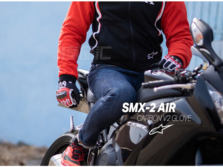 Alpinestars SMX-2 A-Star Motorcycle Gloves Carbon Fiber Summer Breathable Riding Gear Knight Riding Black White XL 2