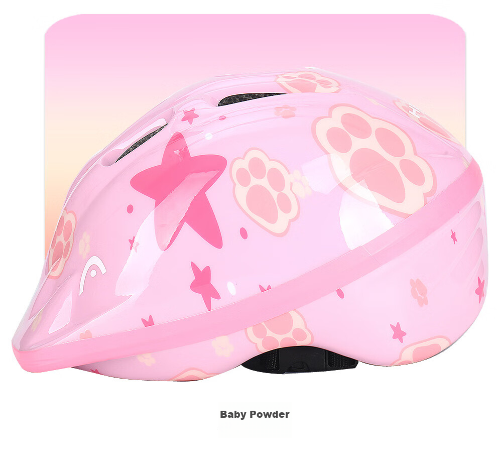 HEAD Adjustable Children's Helmet for Balance Bike, Roller Skating, Bicycle Riding, Skateboarding, Anti-Fall Cartoon Safety Helmet, Baby Pink M/L 7