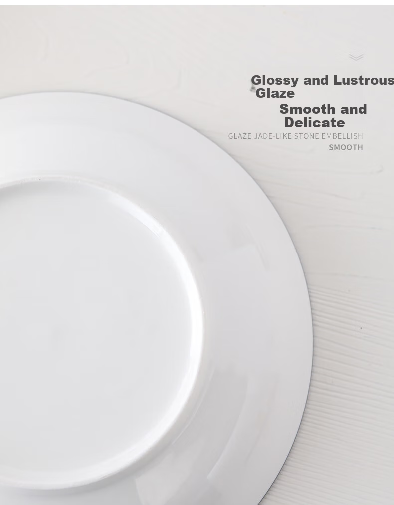 Sushitaoci | Soup Plate City Square Pattern, 8-Inch Fresh And Simple Ceramic Plates for Home Use, Set of 4, Chinese Tableware 15