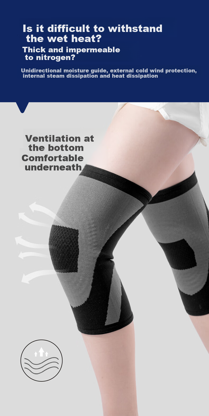 Fashuo Herbal Heat Knee Brace, Warmth for Cold Legs, Meniscus Injury, Arthritis, Effusion, Knee Protection against Cold 7