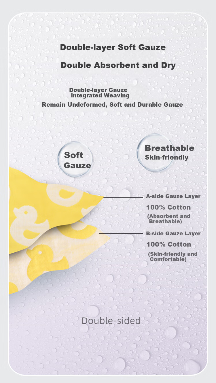Yaguang Towel, Pure Cotton Class A Ultra-Soft Absorbent Face Towel, Sweet Color, 2-Pack Blue/yellow, 30*60cm, 65g/piece 3