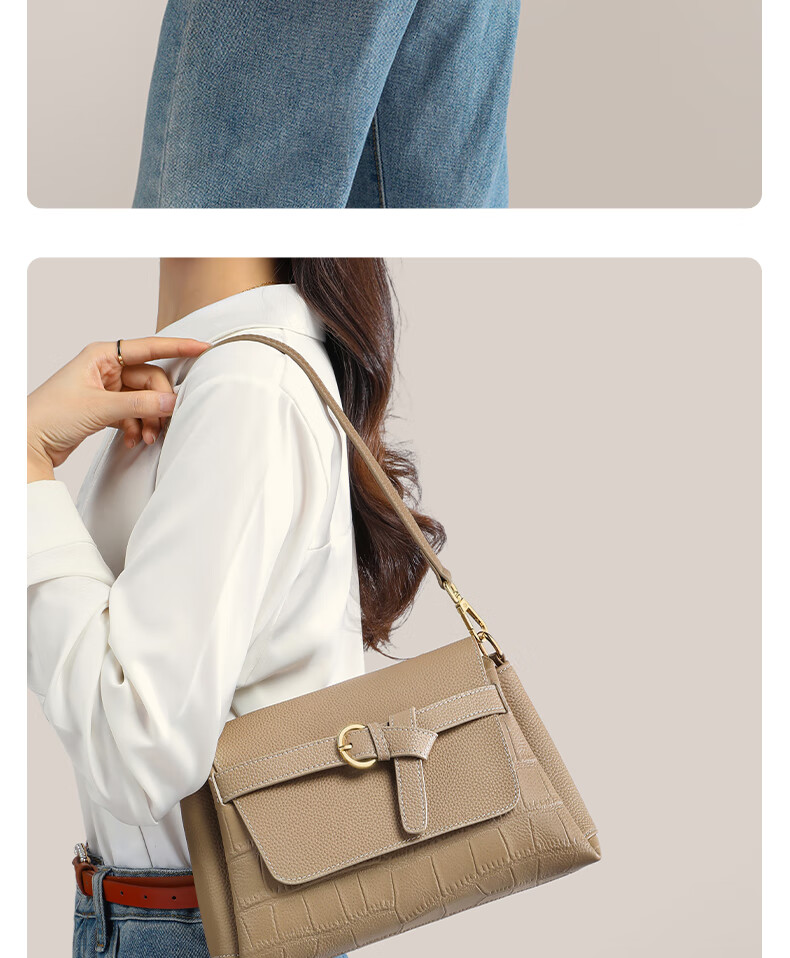 Millies Women's Cowhide Leather Casual Pillow Bag Brand Shoulder Crossbody Bag Birthday Goddess Day Women's Day Gift 5