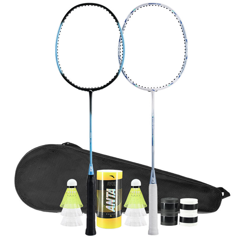 ANTA Professional Carbon Ultra-Light Durable Badminton Racket Blue 638-1/637-2
