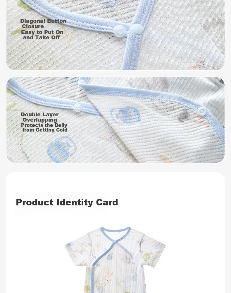 Shiyuejiejing Baby Romper, Summer Thin Style, Infant Onesie, Newborn Pure Cotton Mesh Short-Sleeve A-Class Bodysuit 13