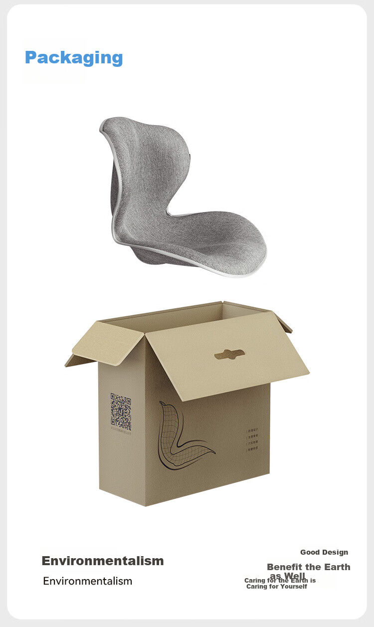 Leban Petal Lumbar Support Cushion, Office Chair Backrest, Buttocks Shaping Seat for Home Use, Classical Gray 19