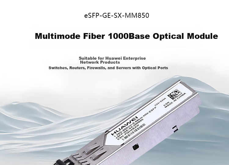 HUAWEI Switch Gigabit Optical Module - ESFP Multi-Mode Module (850nm, 0.55km, LC) Paired with Dual-Core Fiber Optic Cable, Dual LC Connectors ESFP-GE 1