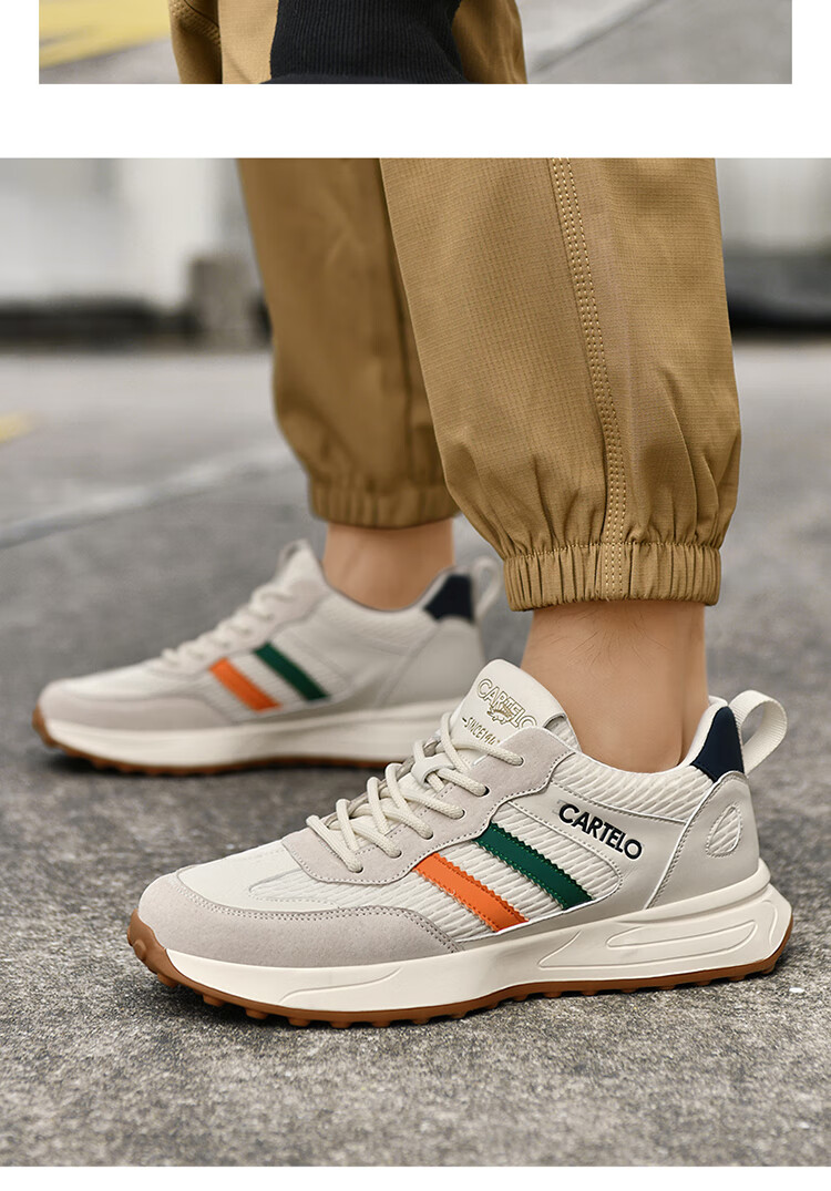 CARTELO Men's Shoes, Casual Sports, Autumn And Winter 2026 New Style, Jogging, Outdoor Hiking, Commuting, Travel, Versatile Sneakers 36