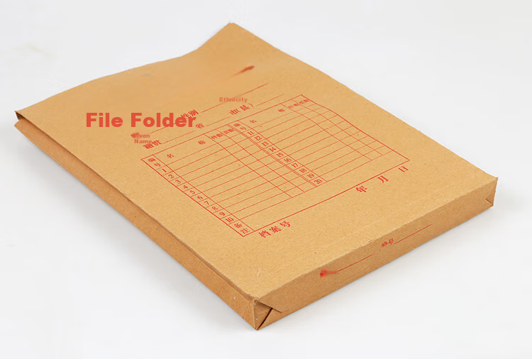 Ouliwen Thick Kraft Paper Document Folders, Large File Storage Bags for Bids And Contracts, Side Width 6cm, 250g, Pack of 10 4