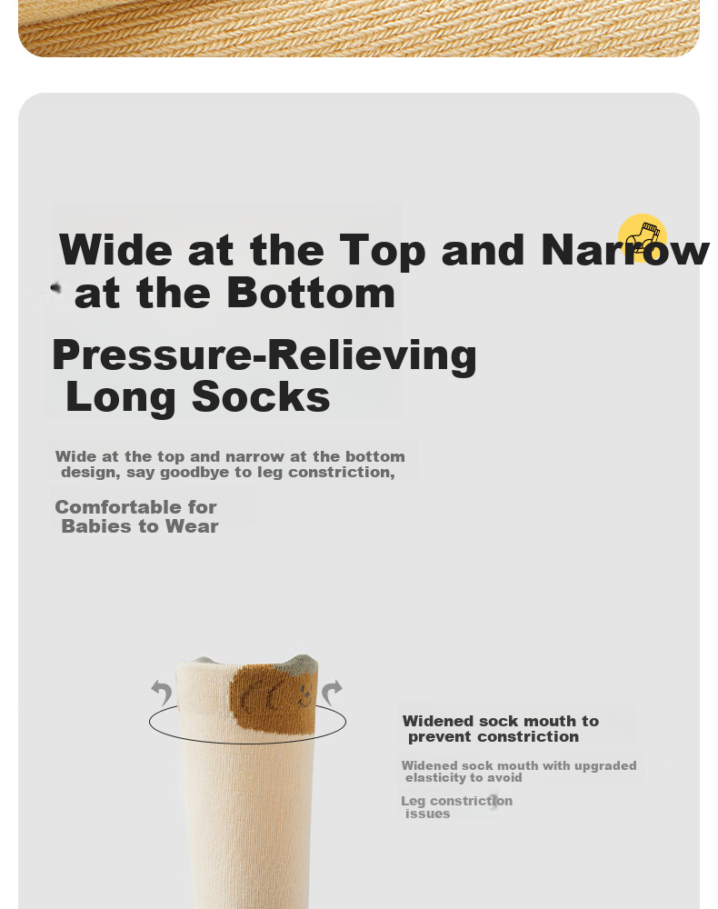 Shiyuejiejing Baby Socks, Spring And Autumn Cotton Socks, Long Over-Knee Socks for Boys And Girls, Non-Binding Children's Socks, All-Season Class A 5