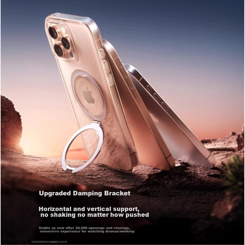 Защитный чехол TORRAS Q1 для iPhone 16 Pro, ультратонкий, прозрачный, с магнитной подставкой, противоударный