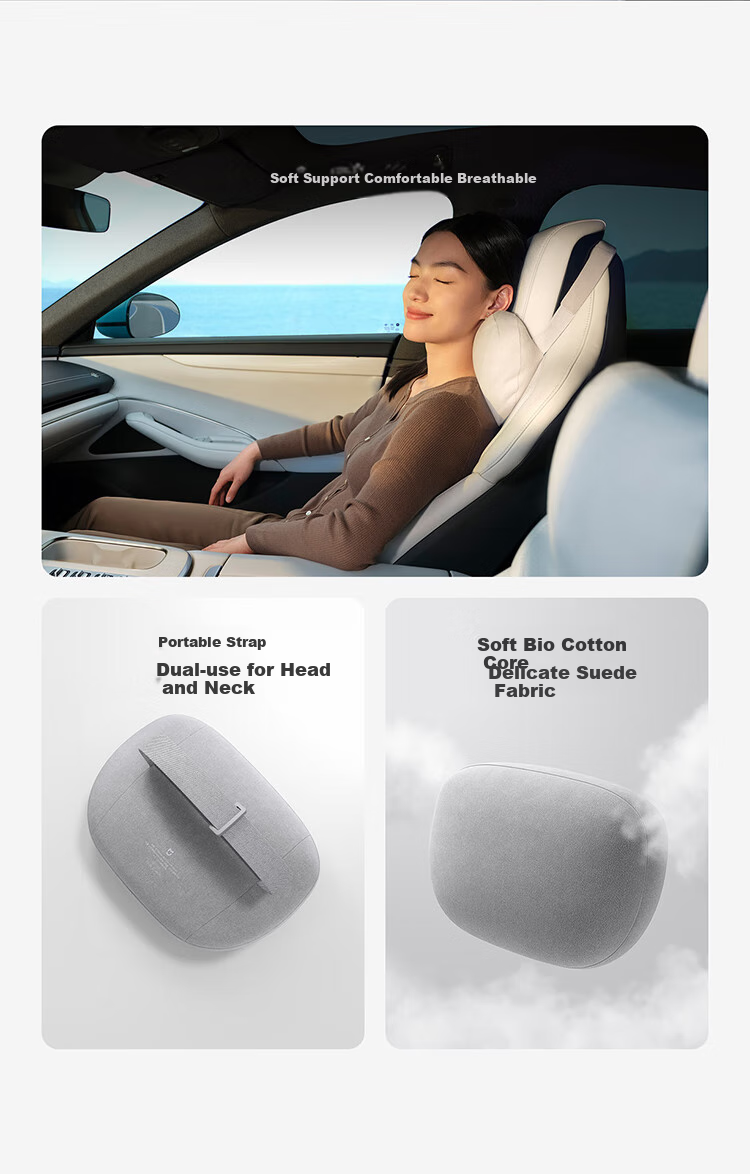 Mijia Car Comfort Lumbar Support, Coral Orange, Xiaomi Car SU7/YU7 Original, Comfortable Lumbar Cushion Backrest Universal 2