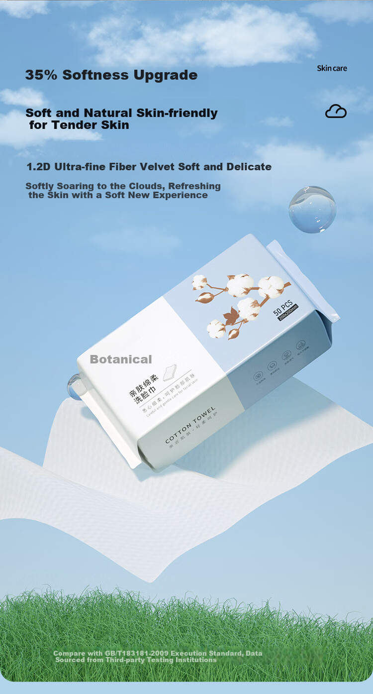 Zhiwuzhuyi Disposable Face Towels, Thick And Soft, Portable Pull-Out Makeup Removers, Wet And Dry Dual-Use Cleansing Wipes, 4 Packs 3