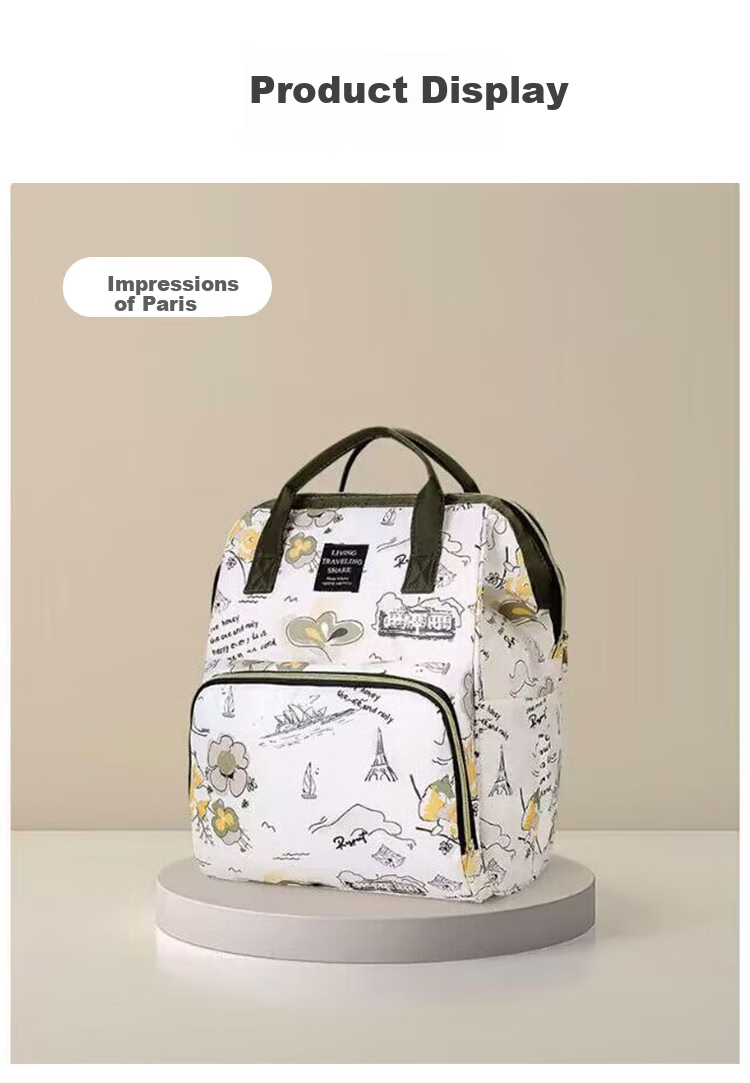 Aibaoshi Mommy Bag Multifunctional Backpack Milk Bag Large Capacity Outdoor Maternity Bag Hospital Bag Paris Impression M391 10