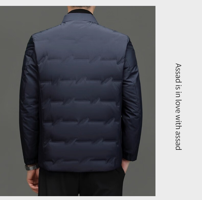 Pierre Cardin Men's Winter Down Jacket Business Lapel Windproof Warm Down Coat Casual Outerwear Dark Blue XL 12