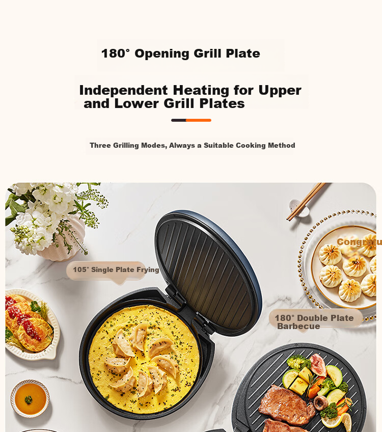 SUPOR Electric Griddle 1500W High Power Multifunctional Non-stick Pancake Maker Breakfast Grill Pan JT30A818-N 13