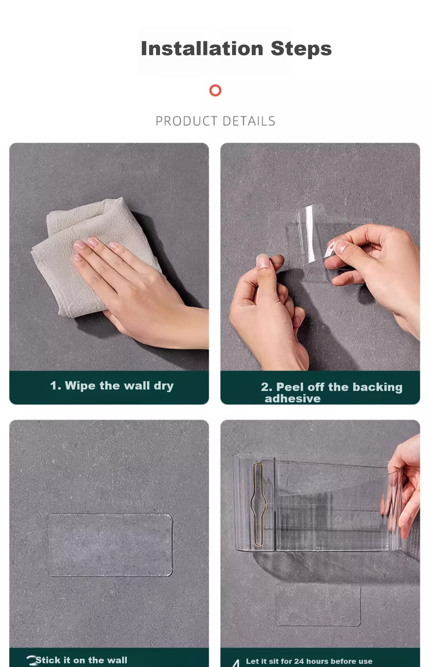 Jiadu Garbage Bag Storage Organizer, Kitchen Wall-Mounted Pull-Out Plastic Bag Storage Box, No Drilling Required, Convenient Bag Storage Rack 11