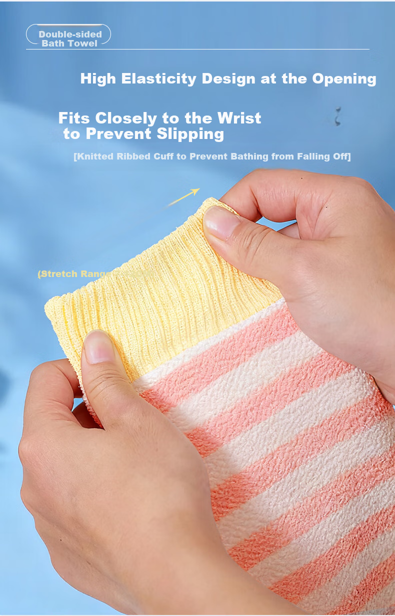 Xingfang Exfoliating Washcloth for Men And Women, Bath Scrubber Tool, Back Scrubber, Dead Skin Remover, Essential Home Item, 2 Pieces 5