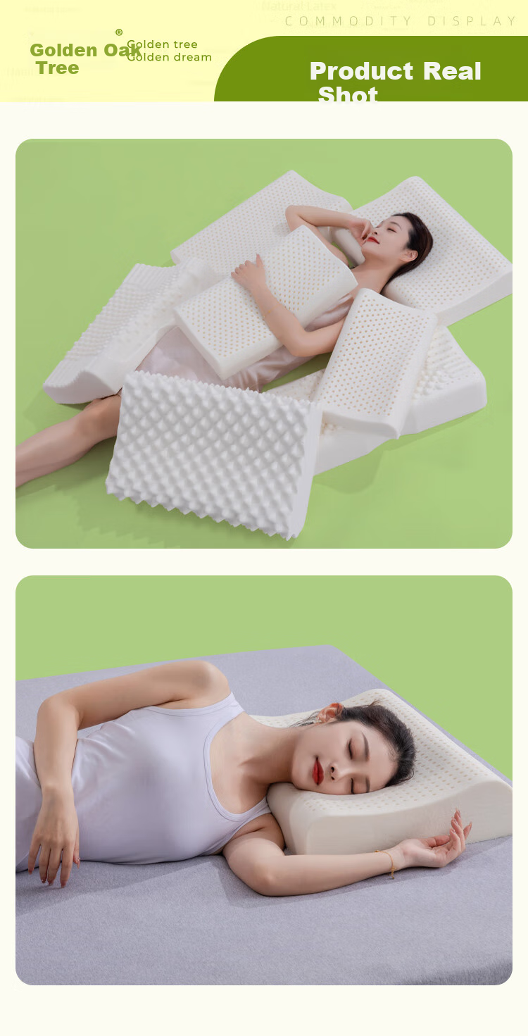 Jinxiangshu Natural Imported Cervical Pillow, Rubber Sleeping Pillow, Natural Latex Pillow, Adult Pillow, Classic Low Pillow 5