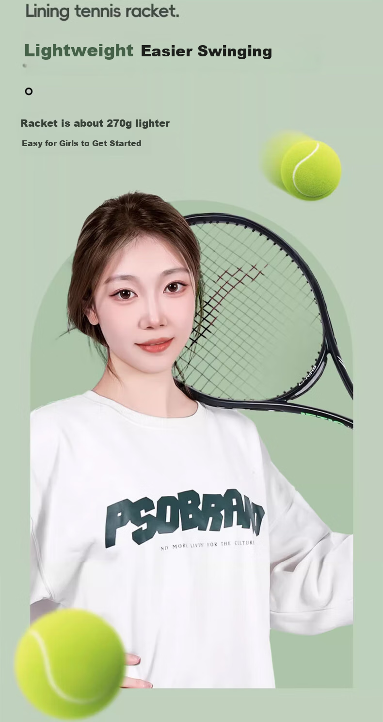 Li-Ning Tennis Racket JETIC 100 CLS Carbon Composite Ultra-Light Beginner Entry-Level Racket AWPV011 Deep Dark Gree 6