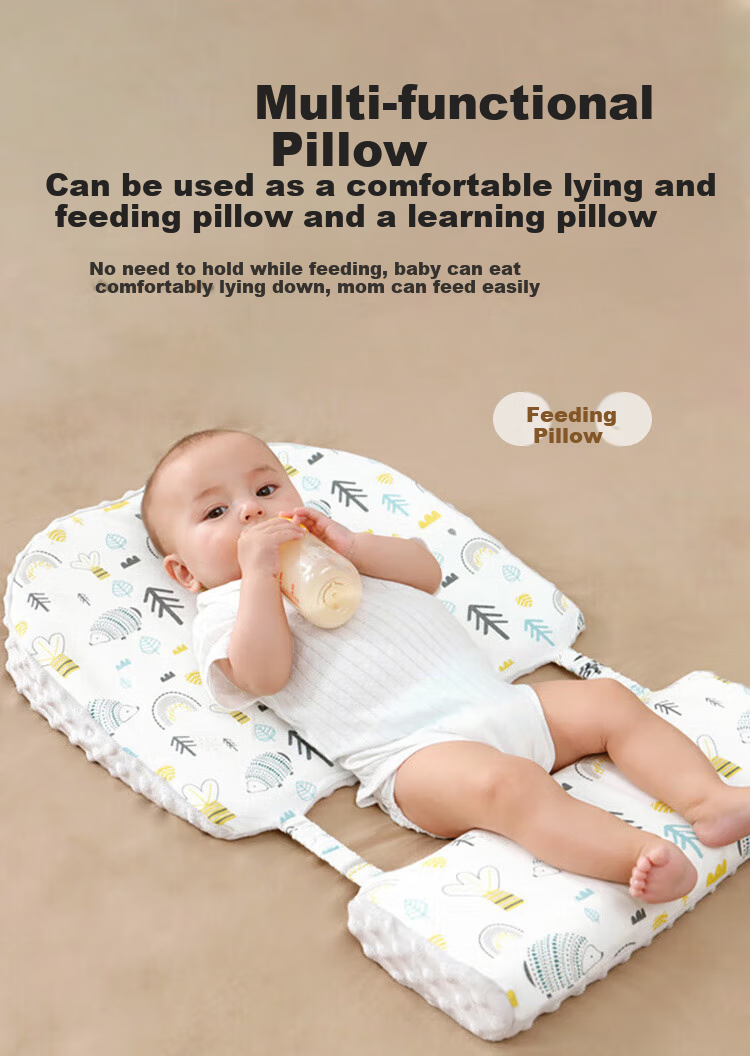 Aibaoshi Baby Inclined Pillow, Infant Anti-Reflux Aid, 0-6 Months Newborn Incline Pad Bear S707 7