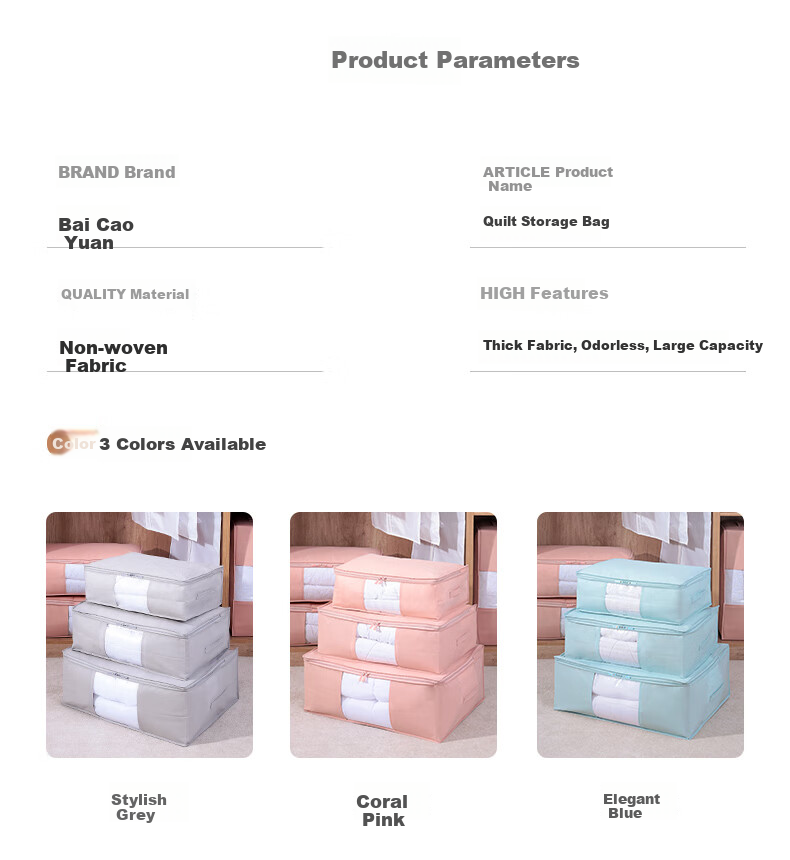 Baicaoyuan Storage Bags, Clothes And Quilt Organizer Bags, Storage Pouches, 2 Extra Large, 2 Large, 2 Small, Coral Pink, Moving And Packing Bags 11