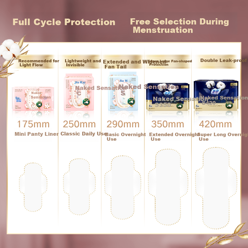 SOFY Nude S Noble Cotton Pure Cotton Daytime Sanitary Napkins, 25cm, 12 Pieces, Breathable, Skin-Friendly, Hypoallergenic Menstrual Pads, Sold by JD