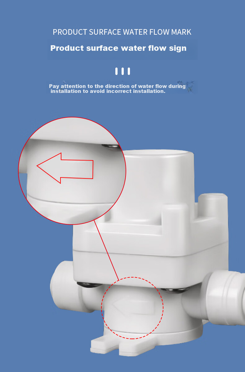 Jingwanhui Household Water Purifier Pressure Reducing Valve, 3/8 Inch PE Tube Pressure Regulator, RO Pure Water Machine Adjustable Pressure Anti-Water Hammer Quick Connector, W901 5