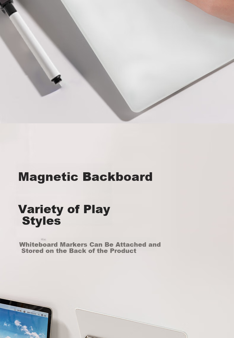 Deli Desktop Glass Whiteboard Magnetic Writing Board for Office And Home Use, Erasable Desktop Message Reminder Board with Stand MQ137 4