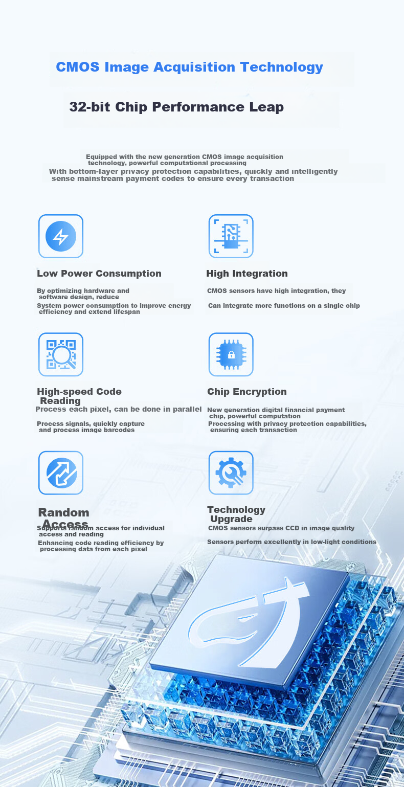 Chiteng Barcode Scanner, QR Code And Barcode Scanner Box, Restaurant Supermarket Convenience Store Retail Payment Device, Pharmaceutical Traceability Medical Insurance Payment Scanning Platform T23 5
