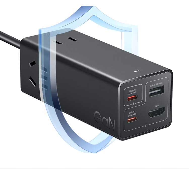 MI 140W GaN Desktop Charging Station Power Strip Type-C Multi-Port Fast Charger PD3.1 140W Max Fast Charge for Apple Xiaomi Surge Quick Charge Laptop 15
