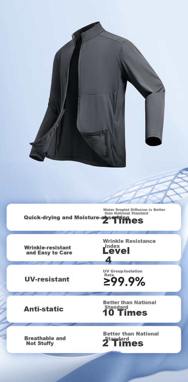 JD Original Pressure-Resistant Administrative Jacket, Men's Spring And Autumn Windbreaker Jacket, Stand-Up Collar Casual Menswear, Navy Blue XXL 2