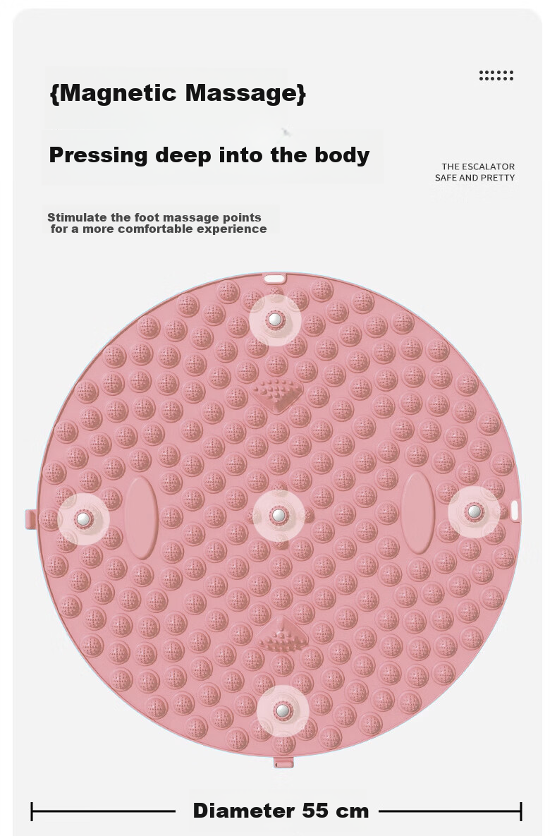 Duweike Acupressure Foot Massage Pad, Slow Jogging In-Place Foot Mat, Team Building Game Prop, Pink 1