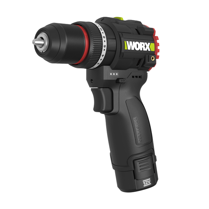 Worx 12V 50N Brushless Cordless Impact Drill Lithium Electric Hand Drill WE204T.9 (Bare Tool) Household Handheld Drill