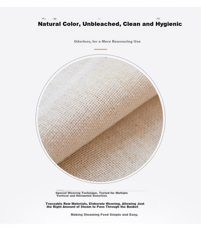 Baicaoyuan Cotton Steamer Liner, Steamed Bun And Bao Mat, Household Steamer Cloth (36cm Diameter, 4 Pieces Per Pack) 1
