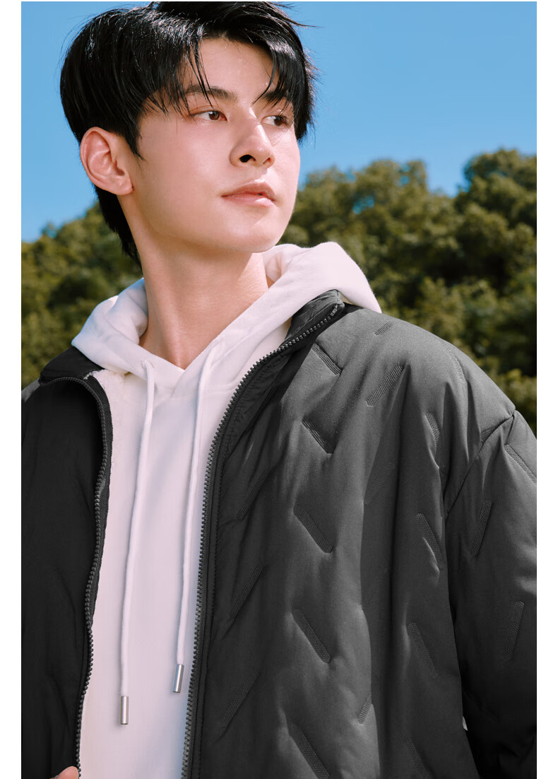 Baleno Men's Winter 2025 New Thickened Fleece Lined Short Cotton Padded Jacket Outdoor Windproof Stand Collar Coat 2