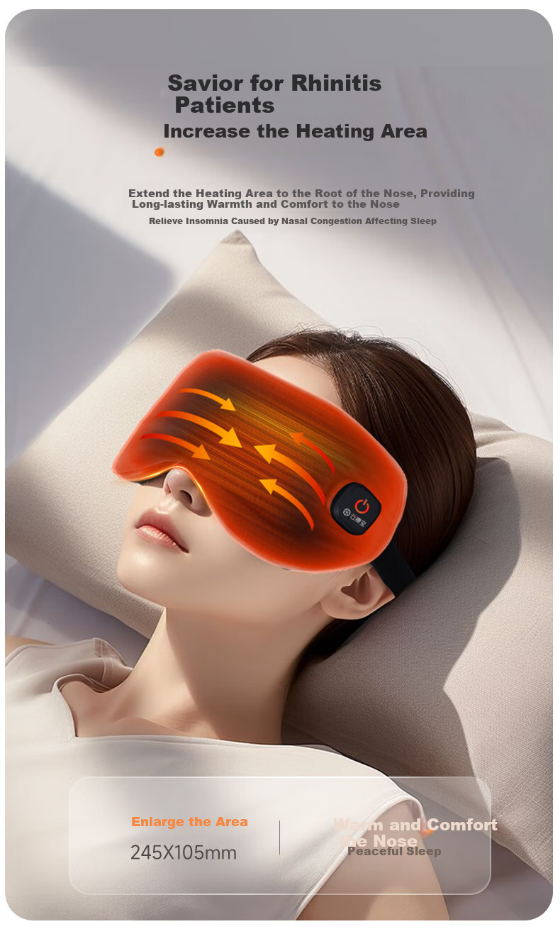 Yolanda Eye Mask with Rechargeable Graphene Massage Device, Fascia Gun, Hot Steam Massage, Sleep Mask, Eye Protection, Fatigue Relief, Holiday And Birthday Gift, Recommended for Warm Compress 5