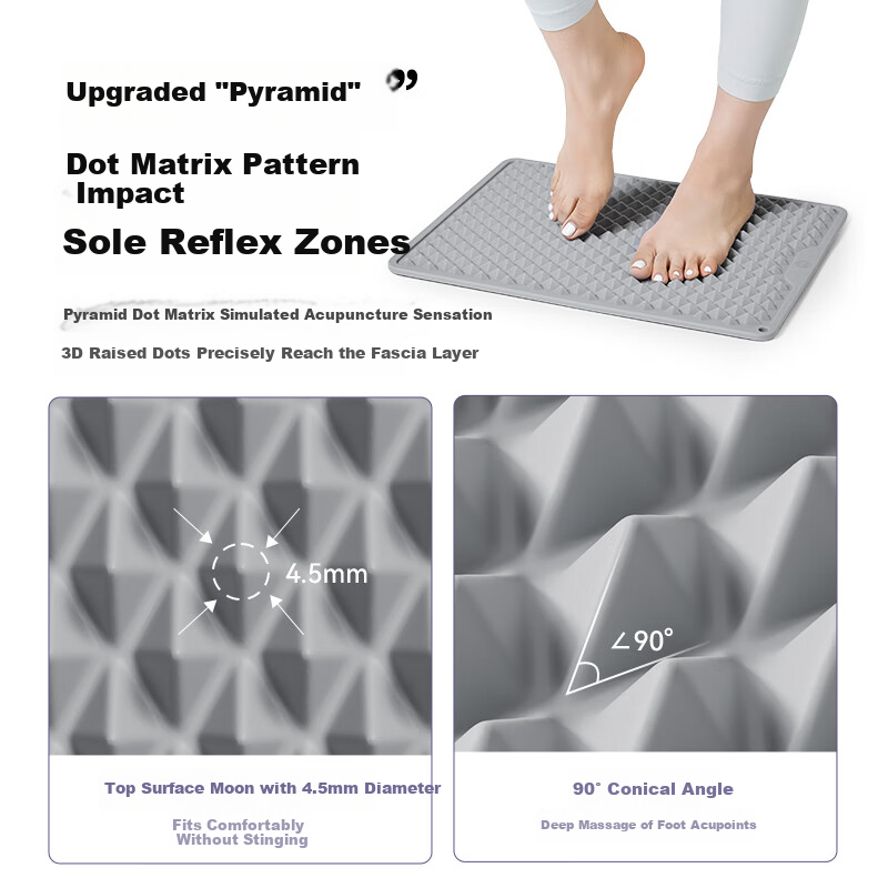 JD Original Silicone Foot Massage Pad for Running, Ultra-Slow Running, Acupoint Massage, Adult In-Place Running Mat, Pink