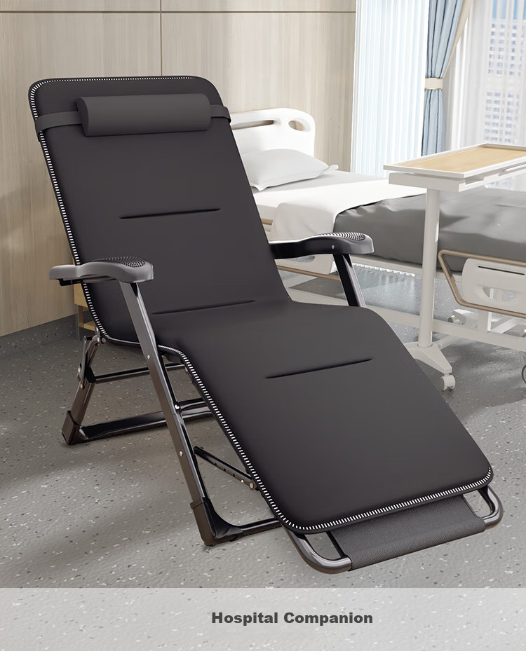 Shuangxinda Folding Bed, Lounge Chair, Folding Chair, Single Bed, Office Nap Chair, Lunch Break Cot, Accompanying Care Bed with Cotton Pad 6