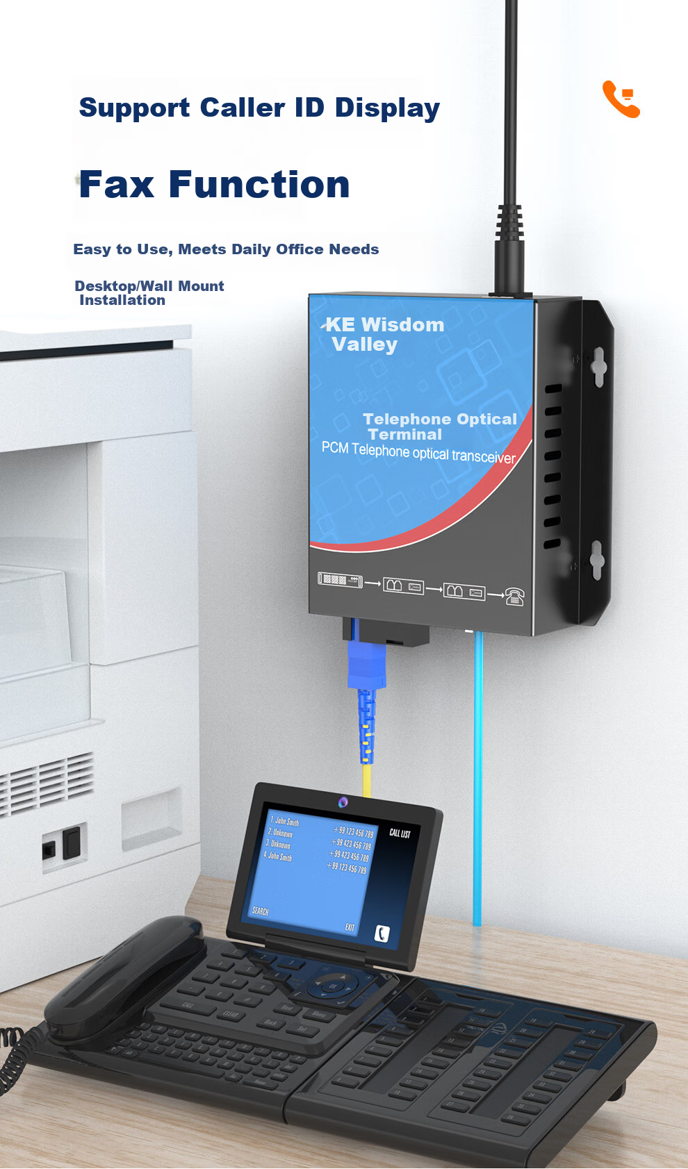Huigu Telephone Optical Terminal, 1-Channel PCM Voice Optical Terminal, Telephone Fiber Optic Transceiver Extender, SC Interface, HG-811P 7