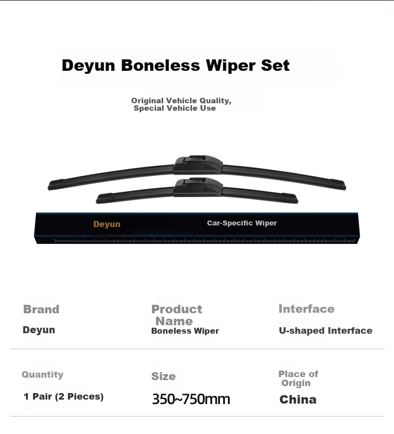 Deyun Boneless Windshield Wiper, for Volkswagen POLO Hatchback 2011-2018 Models, Original 2016 Model, Front Wiper Blade for Polo 4