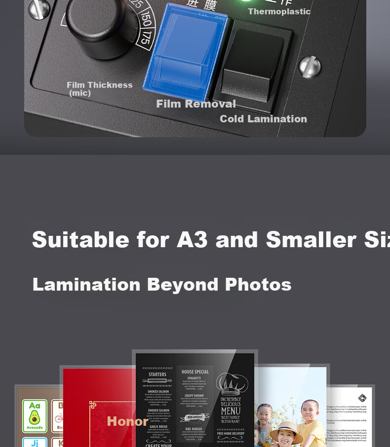 Deli A3/A4 Photo Laminator for Home And Office Use, Compatible with A3 And Smaller Laminating Pouches, Commercial Photo Laminating Machine, All-Metal Body GQ191 10