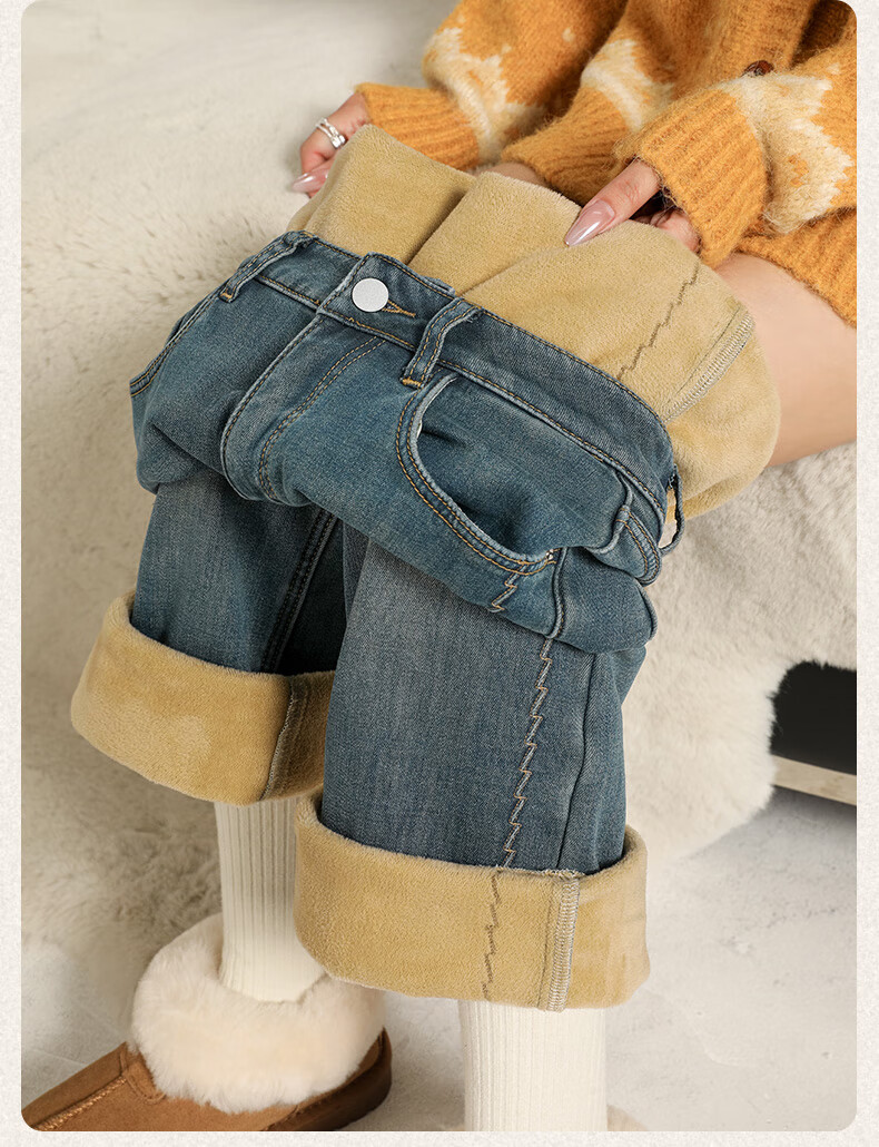 Langsha Women's 9/10 Length High-Waist Stretch Straight-Leg Loose Fit Wide-Leg Jeans Spring Summer New Style 17